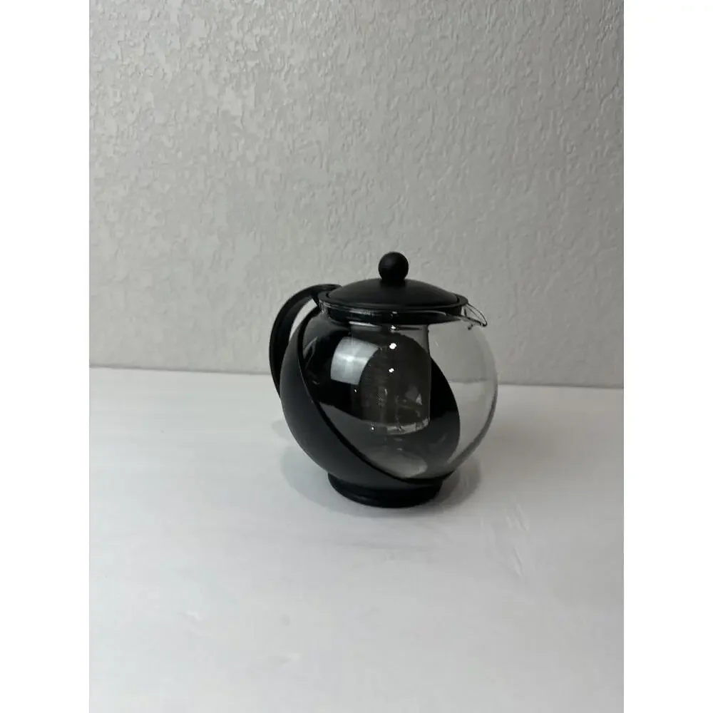 Norpo Eclipse 25 oz. Tempered Glass Tea Pot Infuser with Stainless Steel Basket - Picture 8 of 8
